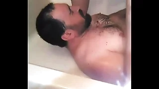 dirty become man gives husband yellowish shower